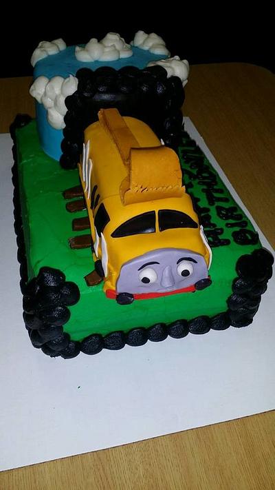deisel ten train cake - Cake by Julia Dixon