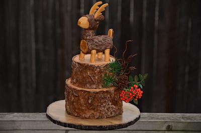 Winter tree stump cake - Cake by More_Sugar