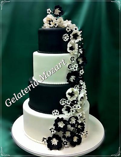 black & white wedding - Cake by Gelateria Mozart 
