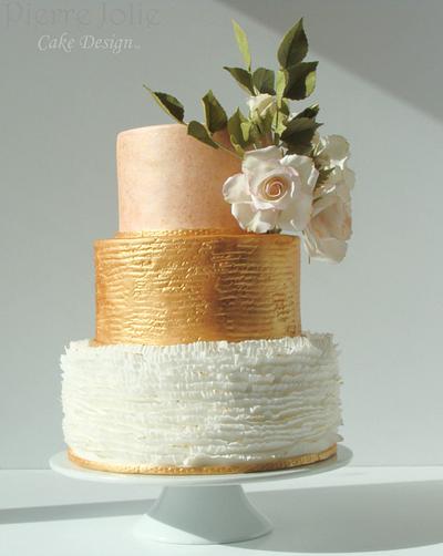 Gold "Love Letter" Impression - Cake by Pierre Jolie Cake Design