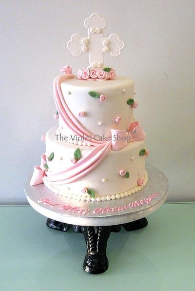 Soft & Pretty First Communion - Cake by Violet - The Violet Cake Shop™