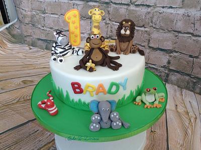 Safari Animals 1st BIRTHDAY - Cake by Sweet Lakes Cakes