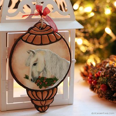 Christmas Horse Cookie Ornament - Cake by Dolce Sentire