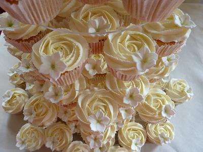 Cupcake Wedding Tower - Cake by CodsallCupcakes