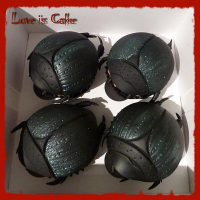 Scarab Beetle cupcakes YUCK! - Cake by Helen Geraghty