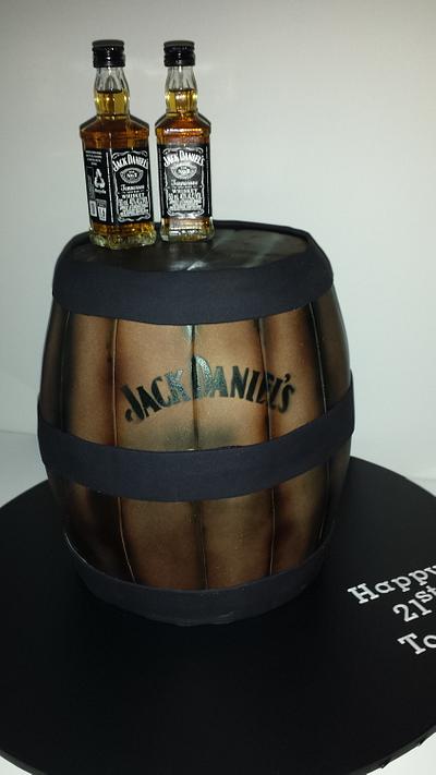 Jack Daniels barrel cake - Cake by Five Starr Cakes & Toppers