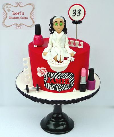 Spa Birthday cake - Cake by Lori Mahoney (Lori's Custom Cakes) 