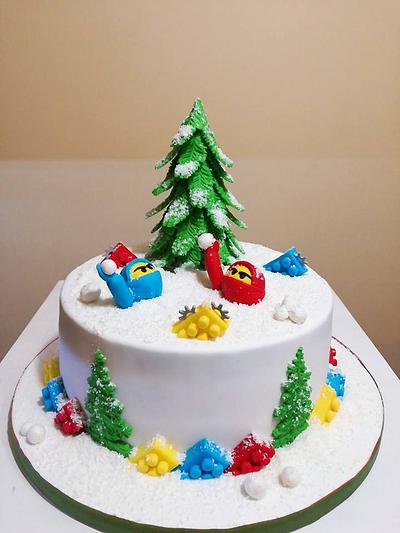 Winter Ninjago - Cake by KamiSpasova