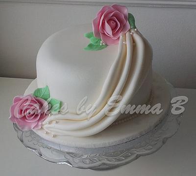 Pink Rose Birthday Cake - Cake by CakesByEmmaB