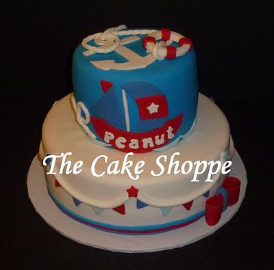 Nautical baby shower cake - Cake by THE CAKE SHOPPE