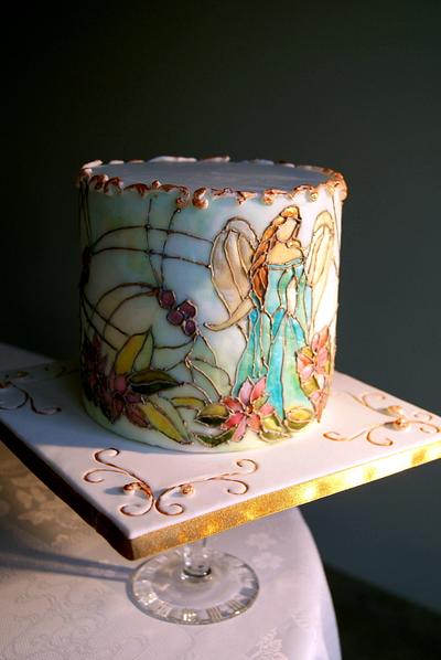 Stained glass with an angel - Cake by Katarzynka