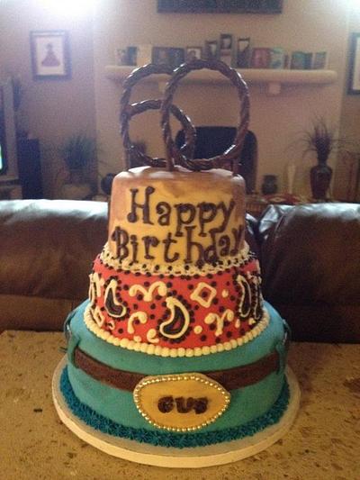 Western Themed Birthday Cake - Cake by beth78148