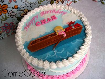 Little Girl in a Jon Boat - Cake by Corrie