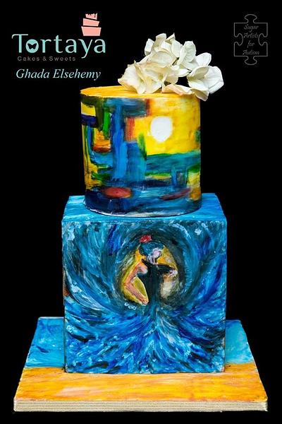 Sugar Art for Autism  - Cake by Ghada elsehemy