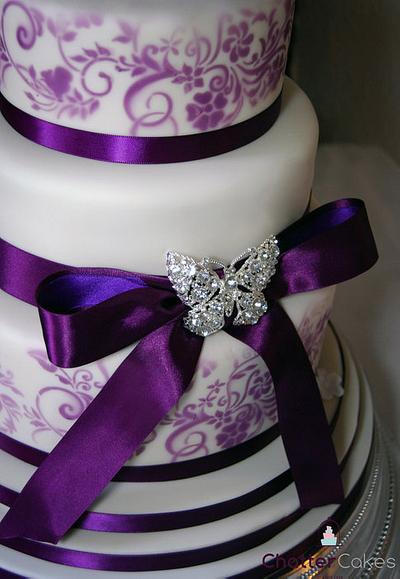 Purple stencil - Cake by Chatter Cakes