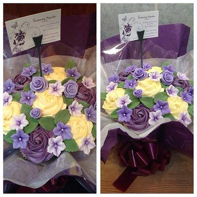 Purple Rose Cupcake Bouquet - Cake by Enchanting Cupcakes hobby cakes