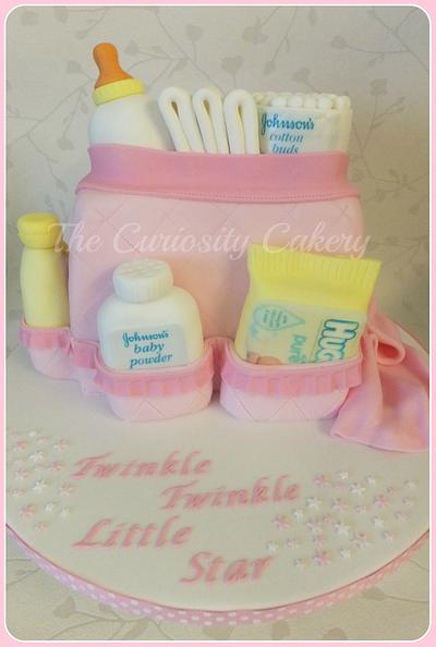 Nappy bag cake - Cake by The Curiosity Cakery