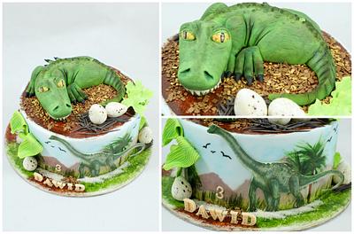 cake with a dinosaur - Cake by EvelynsCake