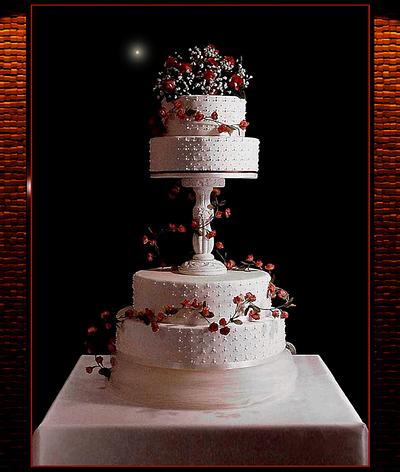 Simple 4 Tiered wedding cake - Cake by The Beverley Way Collection, Beverley Way Designs USA