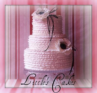 Anemone Wedding Cake - Cake by Little's Cakes