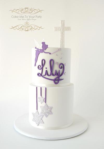 Tinkerbell Baptism Cake - Cake by Leah Jeffery- Cake Me To Your Party