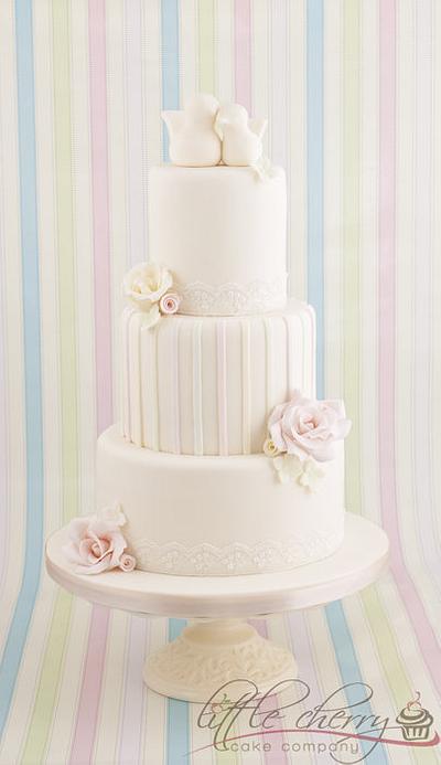 Candy Colour Love Birds  - Cake by Little Cherry
