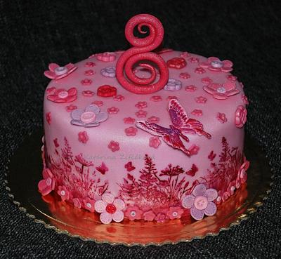 butterfly flowers cake - Cake by katarina139