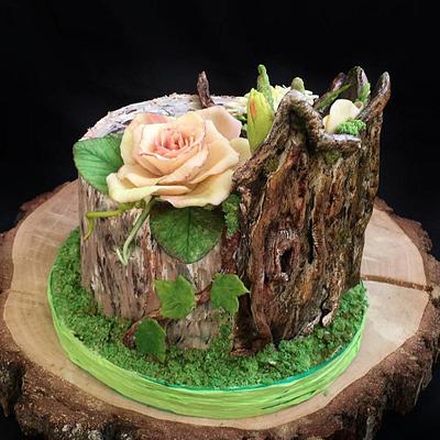 Chocolate flowers cake - Cake by Marie123