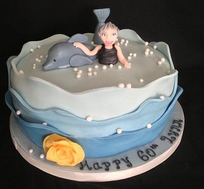 Swimming with Dolphins - Cake by Lesley Southam