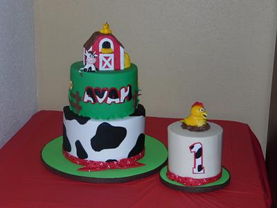 Barnyard Fun I'm Turning 1 - Cake by Sweets By Monica