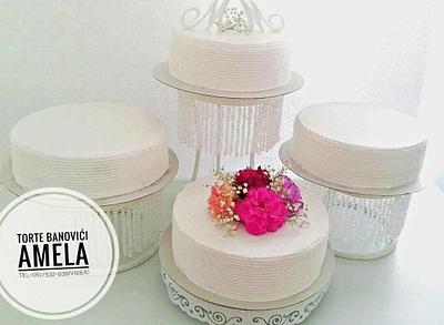 whipped cream wedding cake - Cake by Torte Amela