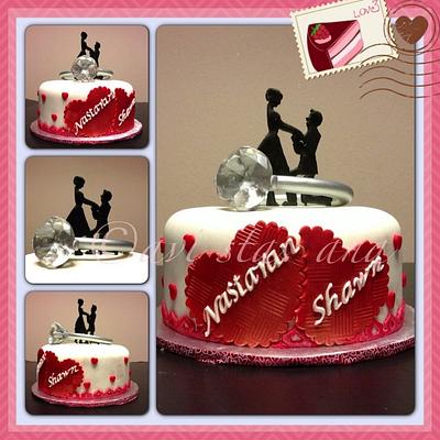Engagement Cake - Cake by ALotofSugar