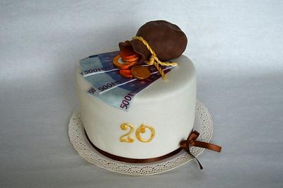 Birthday cake with money - Cake by m.o.n.i.č.k.a