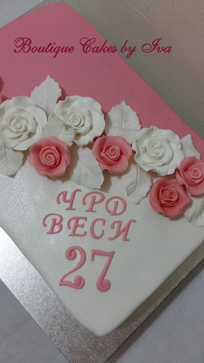 Cake with roses - Cake by Iva Halacheva