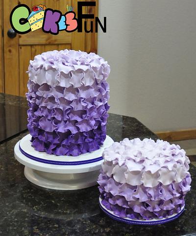 Purple ombré petals - Cake by Cakes For Fun