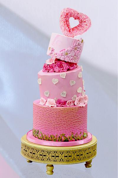 Caker buddies Valentine Collaboration-sugary love - Cake by thecakedecor