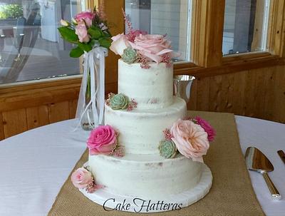 Semi Naked Wedding Cake - Cake by Donna Tokazowski- Cake Hatteras, Martinsburg WV