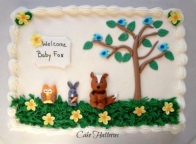 Welcome Baby Fox - Cake by Donna Tokazowski- Cake Hatteras, Martinsburg WV