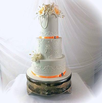 Silver Wedding.... - Cake by Larissa Ubartas