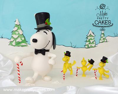 Snoopy and Woodstock dance in the snow PLUS how to make a Chocit Top Hat - Cake by Make Pretty Cakes