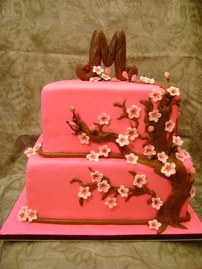 Cherry Blossom Cake - Cake by Theresa