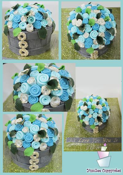 Flower pot cake 2 - Cake by YumZee_Cuppycakes