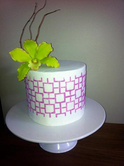 Orchid cake - Cake by Carol