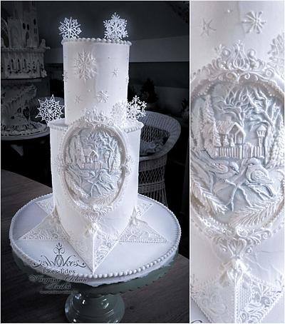 Royal Icing Winter Cake - Cake by Aniko Vargane Orban
