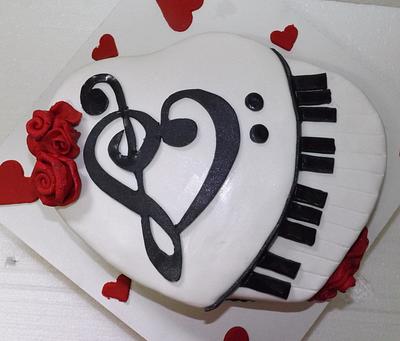 Music heart - Cake by Katarina