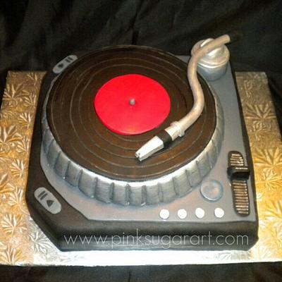 DJ Turntable Cake - Cake by PinkSugarArt