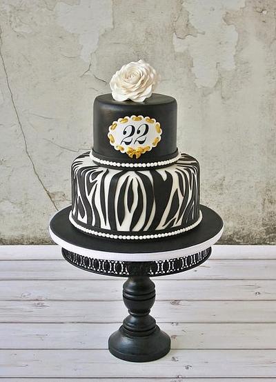 Gold & zebra - Cake by Tamara