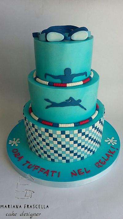 swimming pool cake - Cake by Mariana Frascella