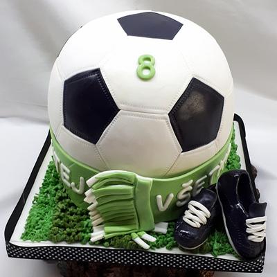  soccer ball with kickers - Cake by Kaliss