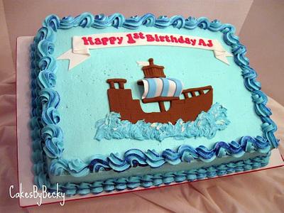 Pirate Ship Cake - Cake by Becky Pendergraft